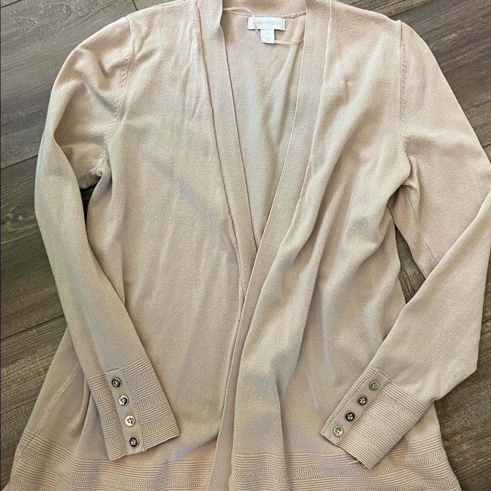 Size S Charter Club Gold Button Cardigan